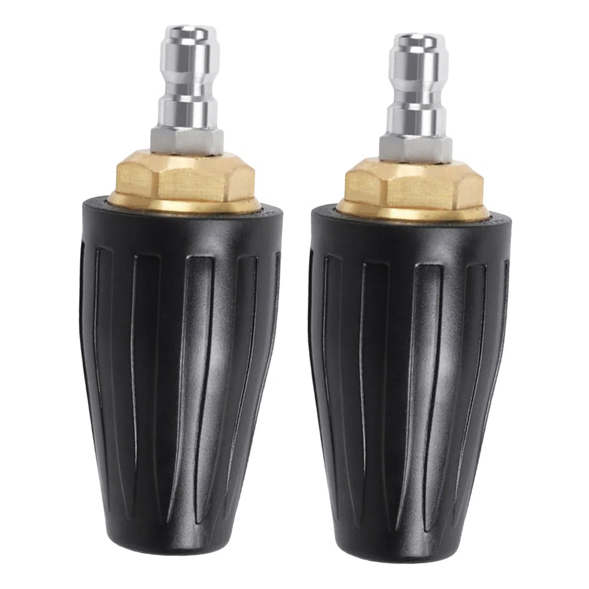 2 Piezas Boquilla Rotativa Turbo de Alta Presión con Conexión Rápida Boquilla Giratoria Resistente para Limpieza Profunda de Concreto y Ladrillo para Jardín y Mantenimiento