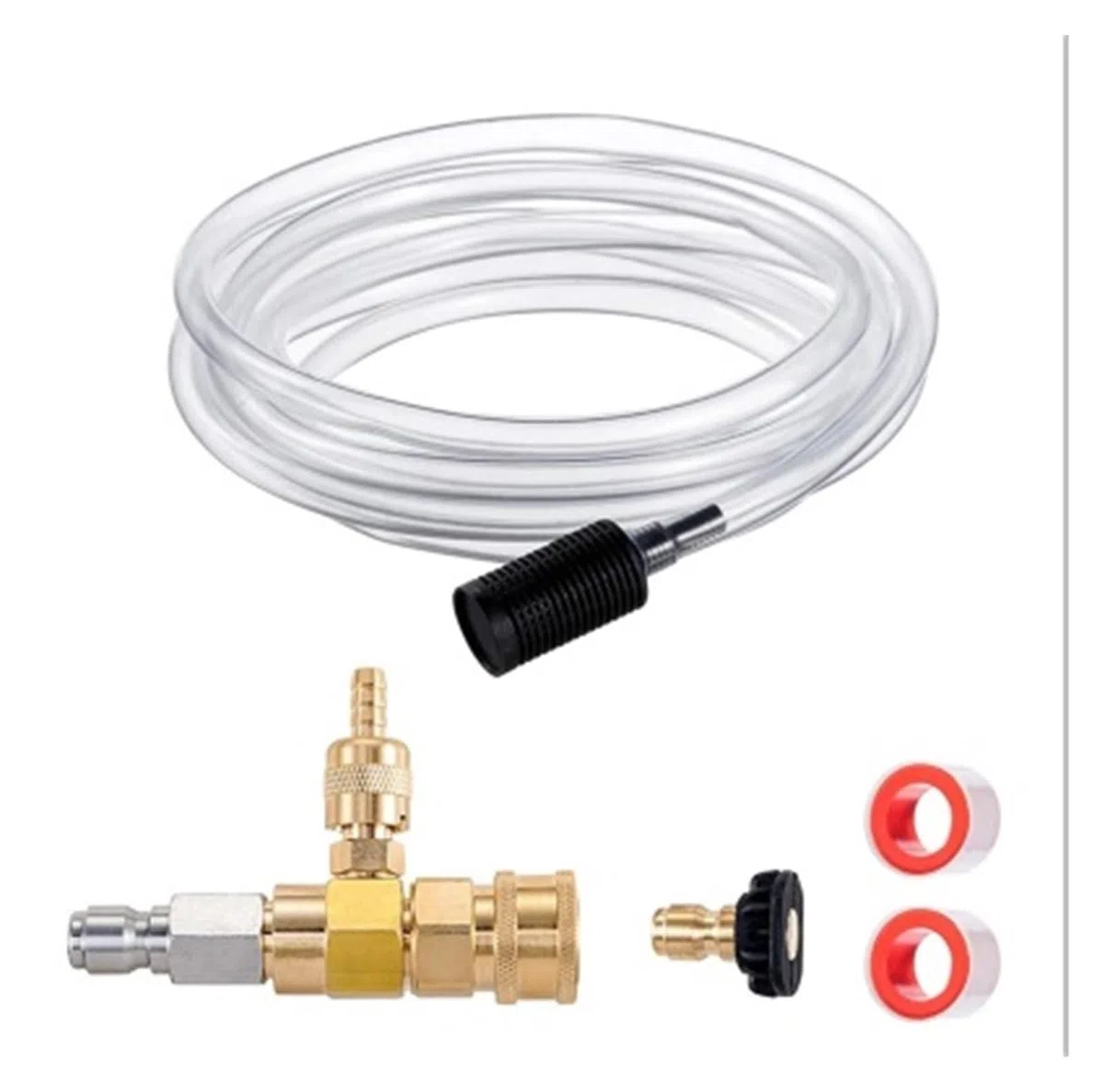 Inyector descendente para lavadora a presión de 3/8 pulgadas, conexión rápida para lavadora a presión, jabón detergente, sifón, herramienta de limpieza