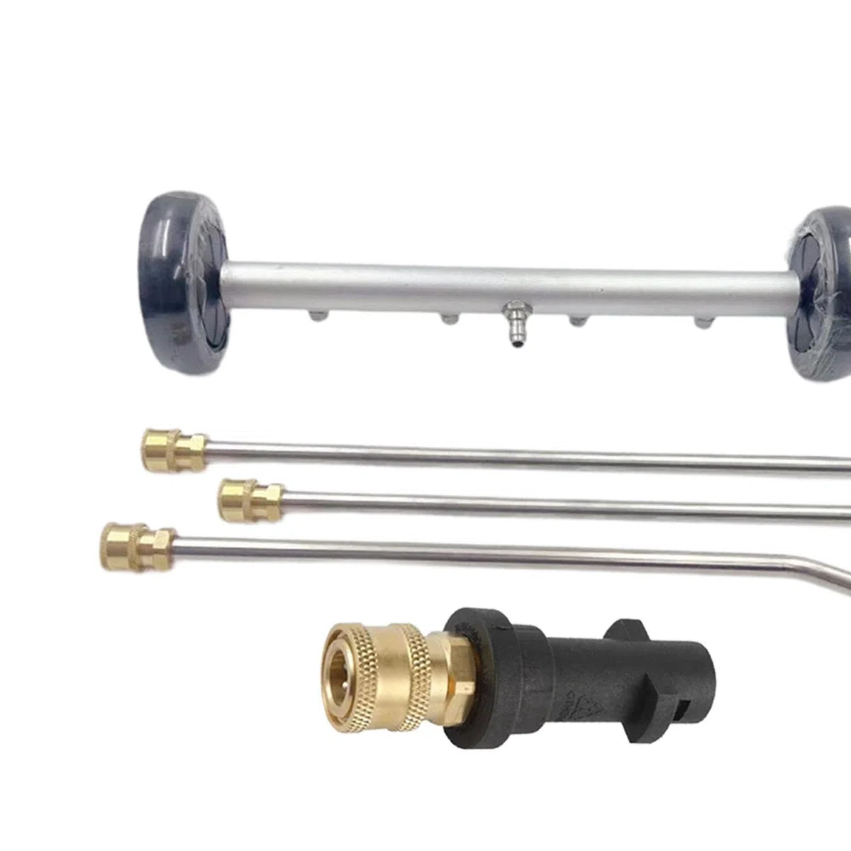 predolo Limpiador de Chasis de Alta Presión con 3 Tubos de Extensión Y Cepillo de Agua para SUV, Negro