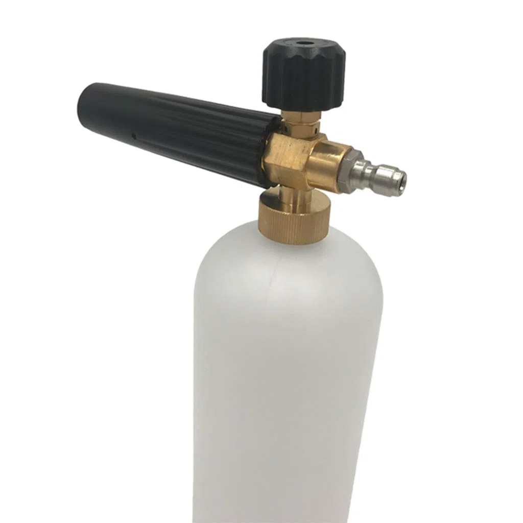 1/4" espuma de nieve de alta presión lavado coche boquilla ajustable dispensador de jabón pulverizador spray riego herramienta de limpieza