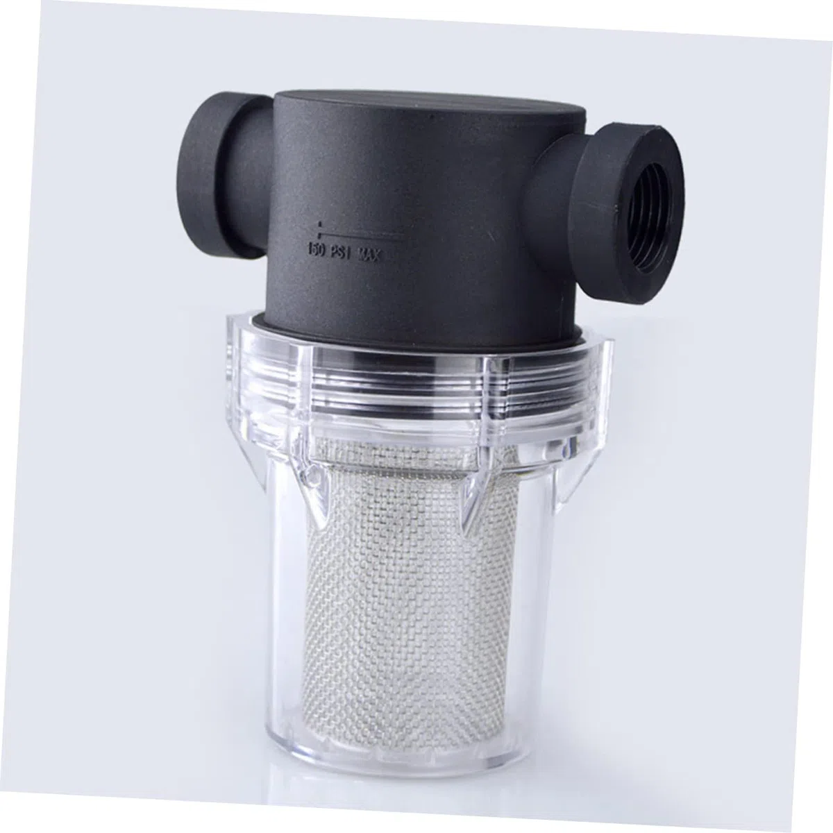 Gatuida 3piezas Filtro De Agua para Lavadora y Jardín con Conexión De Alta Presión Incluye Tubo PVC Malla para Proteger Hidrolimpiadoras y Mangueras De Jardín Negro