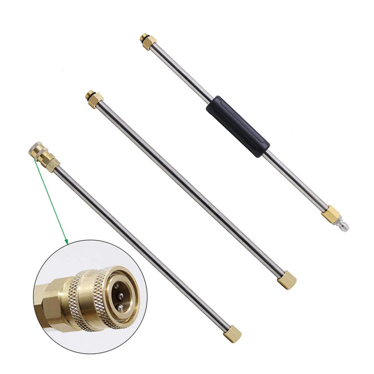 Lanza Hidrolimpiadora 6 Piezas Conector Rápido de 1/4 de Pulgada | Acero Inoxidable, para Coche y Suelos, Uso en Limpieza y Lavado, Vida Útil Prolongada