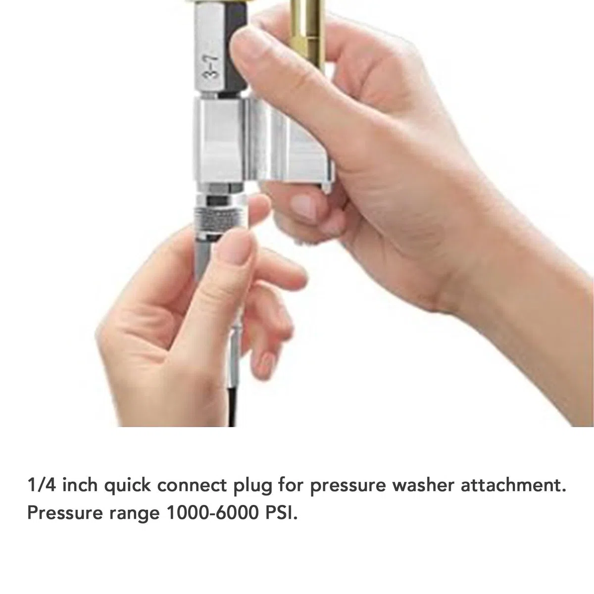 Boquilla de lavadora de alta presión SustVita con rociador ajustable de 0 a 60 grados, 1000 a 4050 PSI, conexión rápida de 1/4 de pulgada, boquilla giratoria M5 para lavado de
