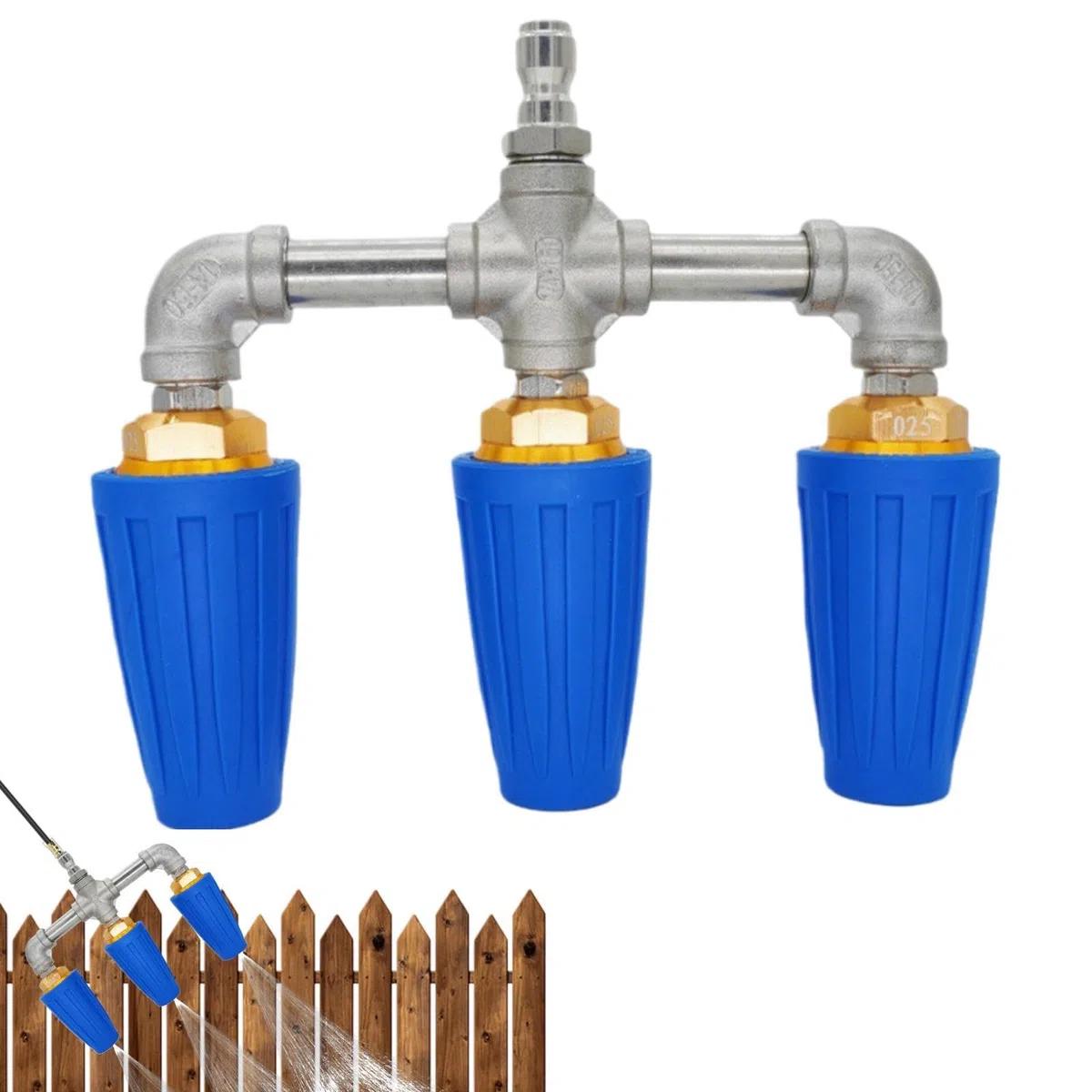 Boquilla Turbo Para Hidrolimpiadora Giratoria 360 Grados 275 Bares | Inyector Rotativo Para Limpiadora En Entradas Casas Vehículos Jardines Pavimentos Vallas Suelos Paredes