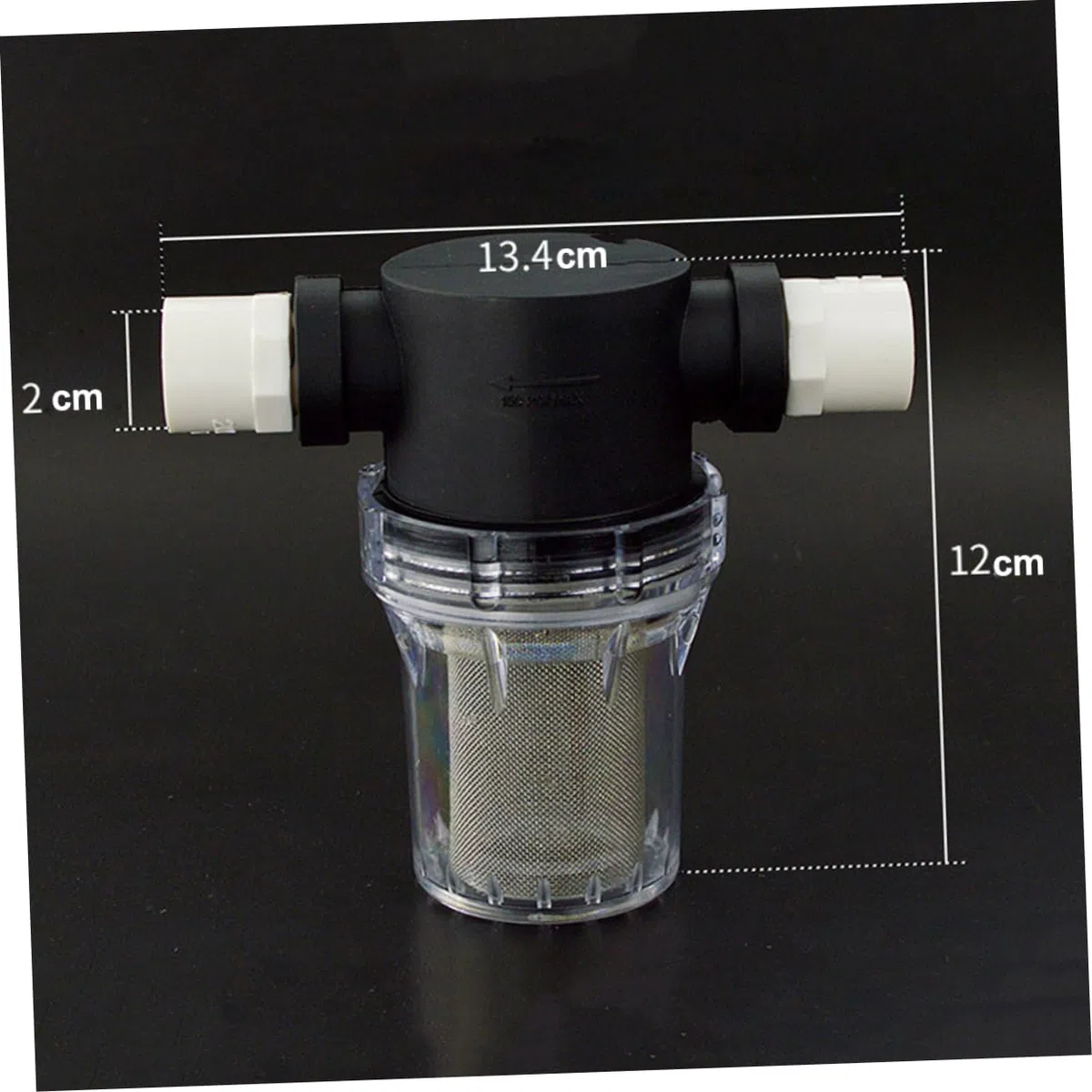Gatuida 3piezas Filtro De Agua para Lavadora y Jardín con Conexión De Alta Presión Incluye Tubo PVC Malla para Proteger Hidrolimpiadoras y Mangueras De Jardín Negro