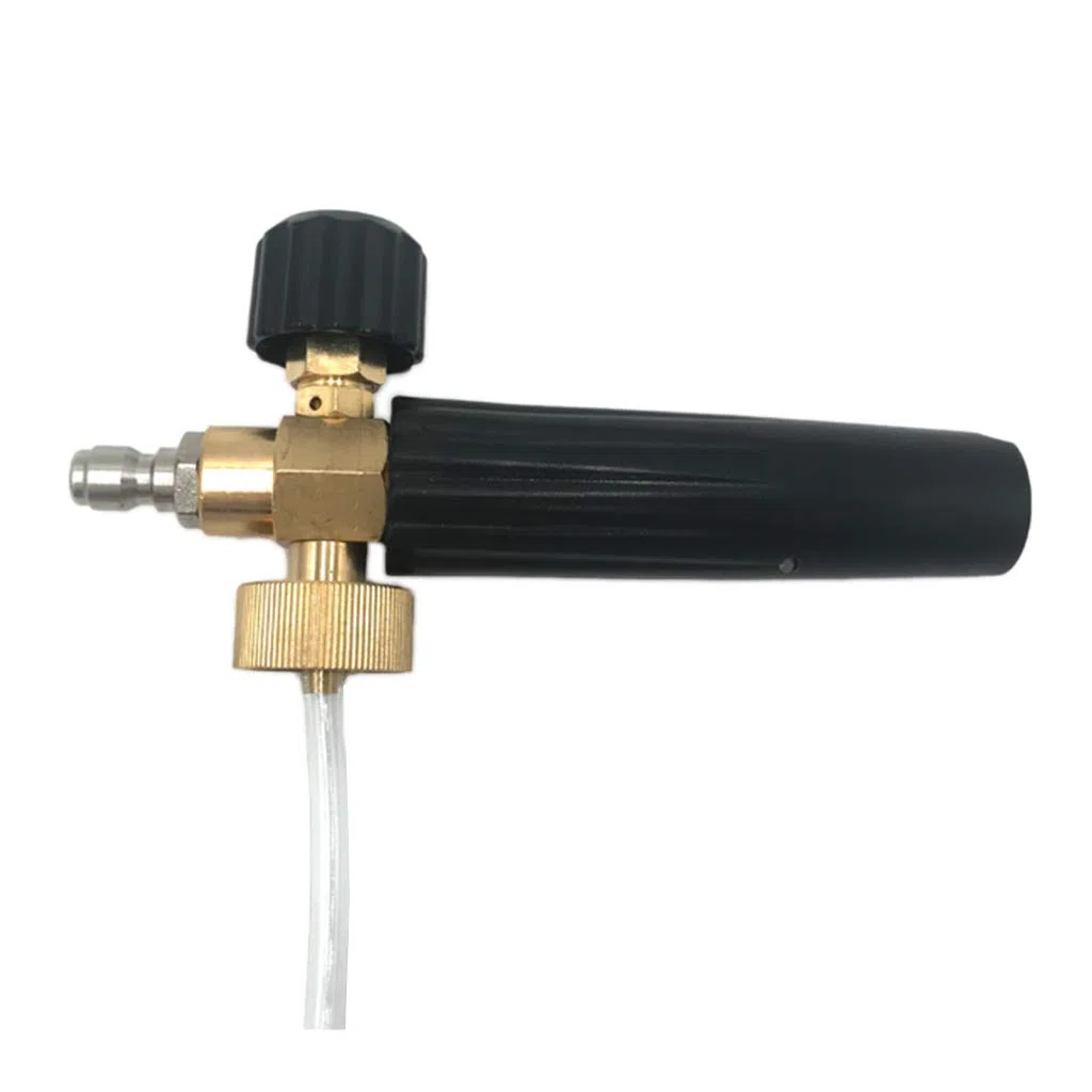 1/4" espuma de nieve de alta presión lavado coche boquilla ajustable dispensador de jabón pulverizador spray riego herramienta de limpieza