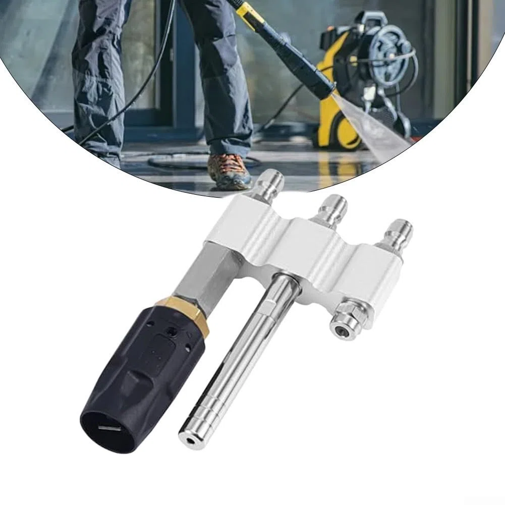 Puntas para hidrolimpiadoras, Boquilla de lavado a presión 3 en 1 acero inoxidable, 0-60 grados for protector escaleras, vehículo techo