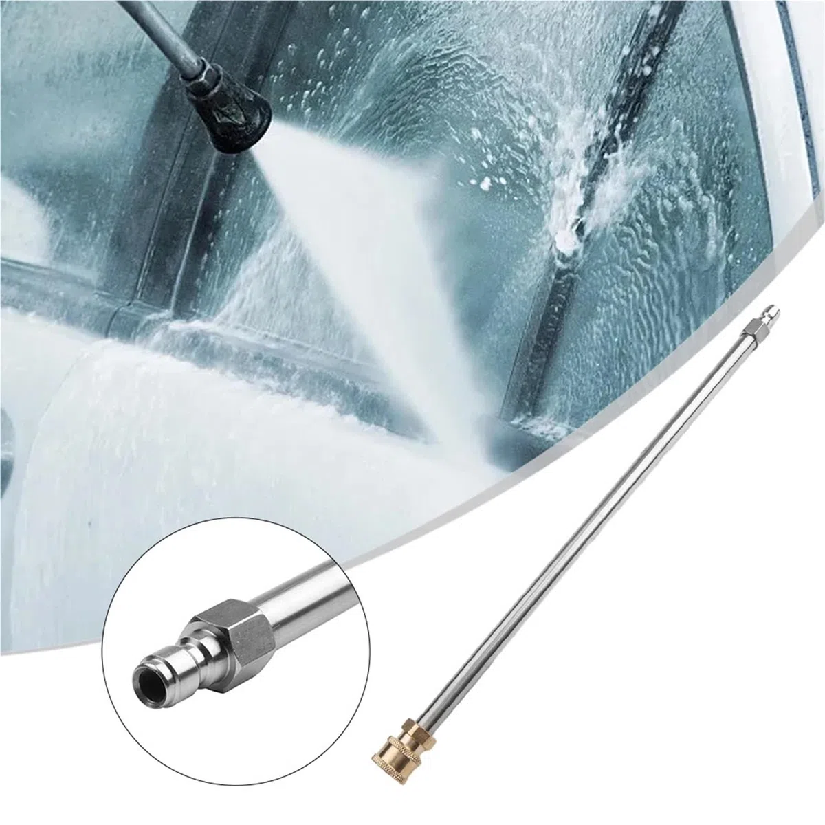Varilla de extensión para lavadora de alta presión Arandela de extensión herramienta profesional conexión rápida 1/4 pulgada y 16 pulgadas/40 cm for alta presión