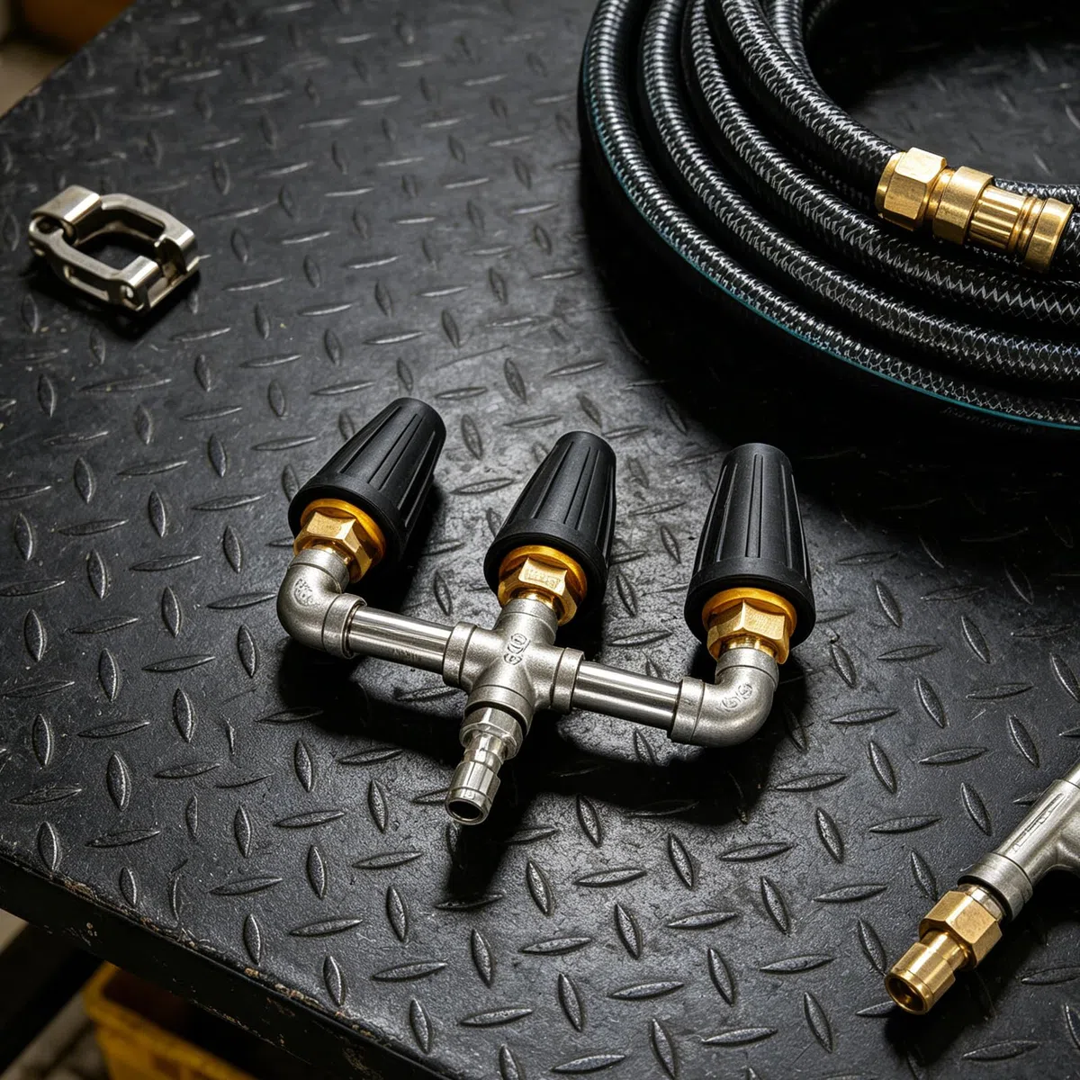 Boquilla de limpieza de alta presión giratoria triple jet 4000 PSI