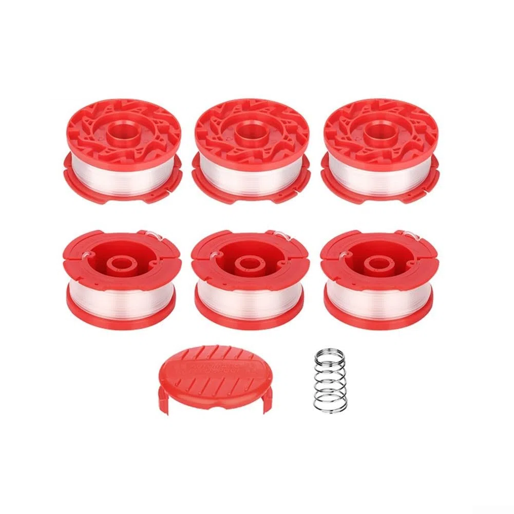 Hilo para cortabordes Recambio de Hilo, Carrete de Hilo for Recortadora de 30 pies Compatible con CMCST900 CMESTA900 CMZST98020, Nailon, Fibra de Vidrio, Naranja, Paquete de 6