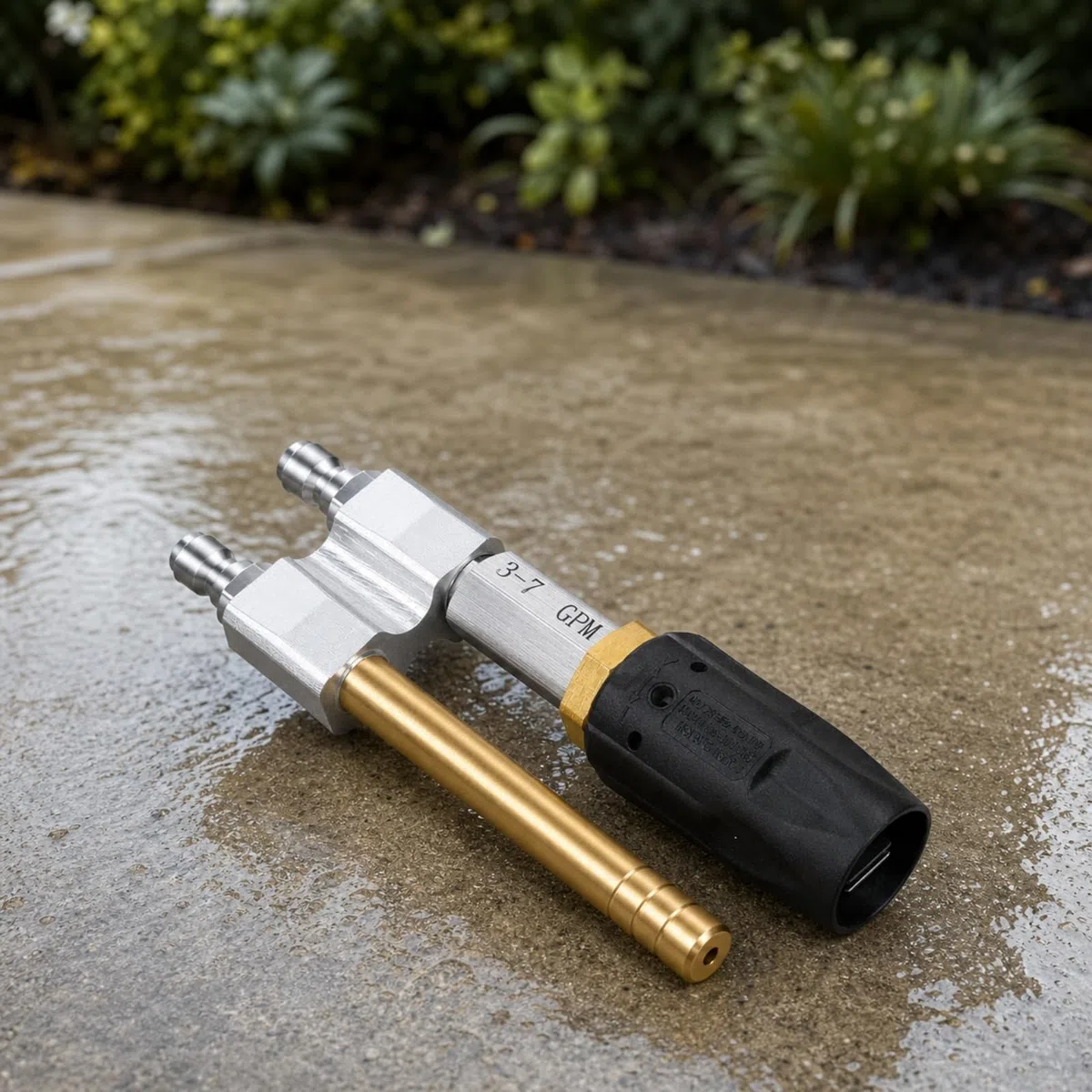 Sharplace de Pulverización Ajustable Doble para Hidrolavadora Accesorio de Alta Presión Tubo de Latón Empuñadura Ergonómica Acople Rápido 1/4 Pulgada Adecuada