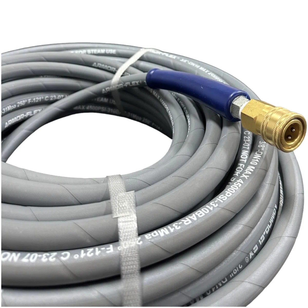 Pressure-Pro CHA0501GB - Manguera de repuesto para lavadora a presión gris de 3/8 pies x 50 pies, sin marcas, con desconexiones rápidas