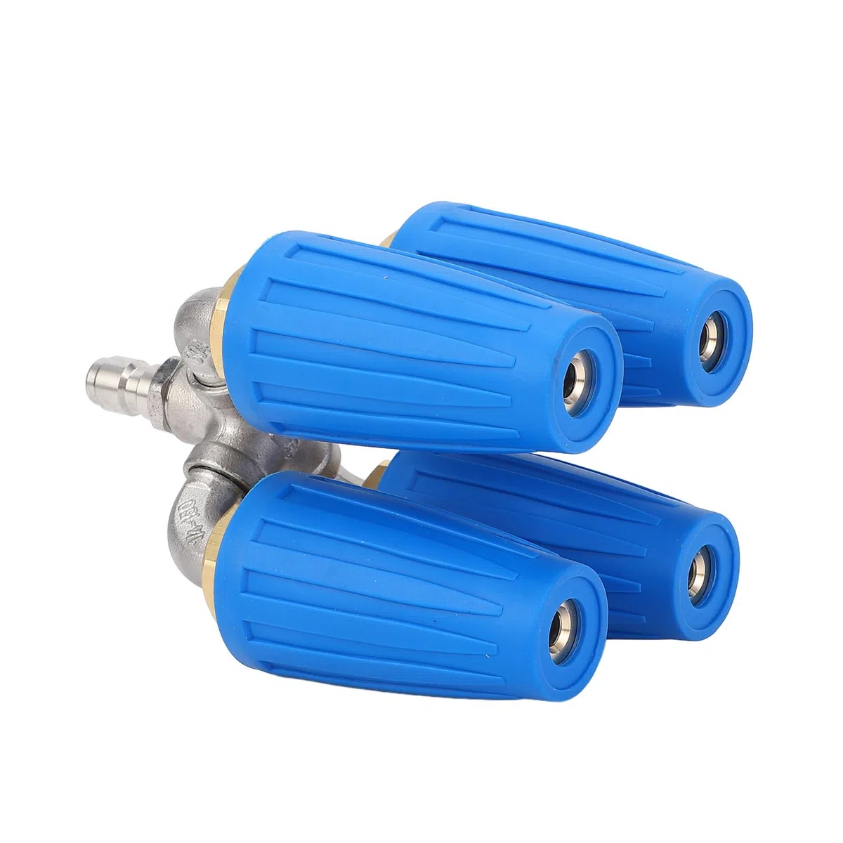 Haofy Boquilla Turbo para Lavadora a Presión, Boquilla Giratoria 4 en 1 de 4000 PSI, Acero Inoxidable 304 y Latón con Conector Rápido de 1 4 Pulgadas para Vehículos, Pisos, Herramientas Exteriores