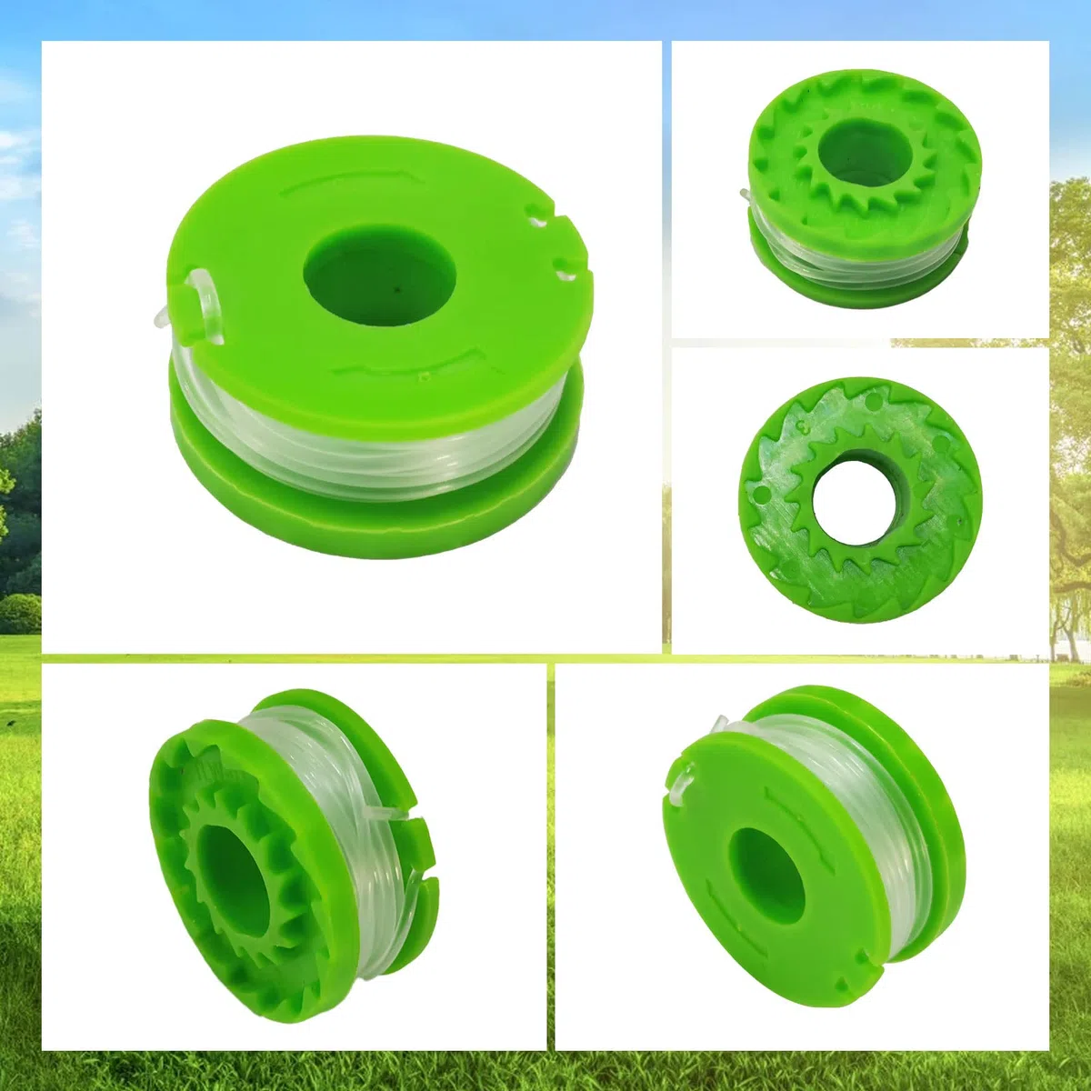 Bobina de repuesto HamaLa, bobina de repuesto para cortabordes de 0,2 cm y 3 m, para modelos CST00012, LST10012, CST12010 Str, hilo para desbrozadora inalámbrica (8 bobinas)