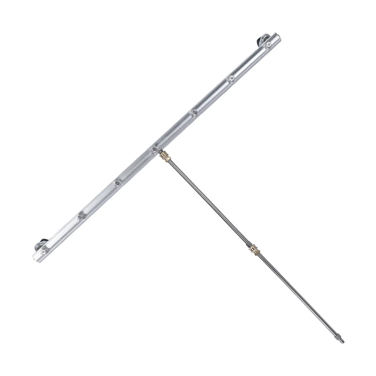 Limpiador de lavadora a presión, escoba de acero inoxidable con 2 varillas de conexión extendidas, accesorio de alimentación para el hogar (para limpiador de tren de rodaje)