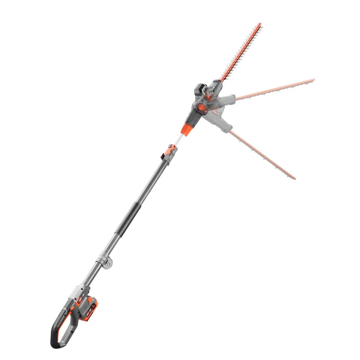 FUXTEC FX-E1HH20 Cortasetos telescópico sin Cable de 20 V - con bateria de 2Ah y Cargador de1A