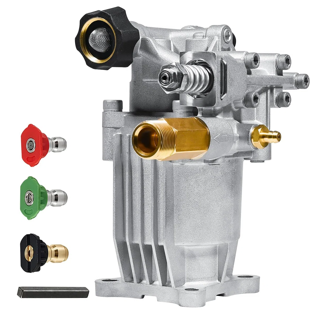 TOOLCY Bomba de repuesto para lavadora a presión horizontal de eje de 3/4 pulgadas, 3200 PSI @ 2.5 GPM, bomba de repuesto para lavadoras a presión de gas, compatible con Honda, Simpson, Ryobi y más