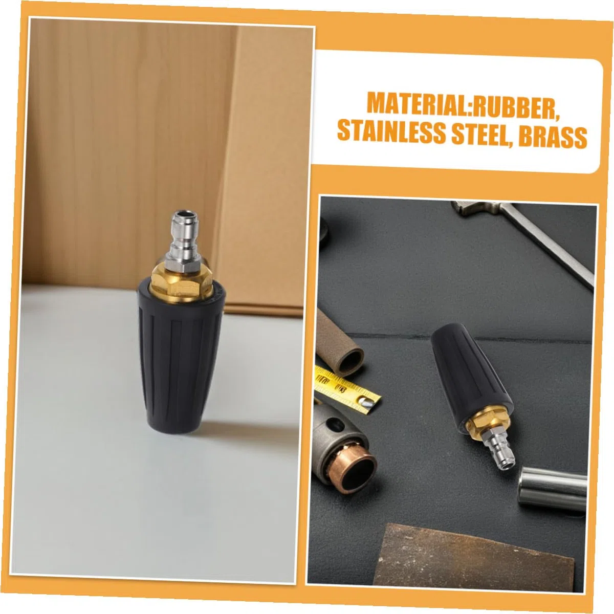 BESTonZON 2 piezas Boquilla Turbo Giratoria Psi con Conexión Rápida para Limpiadoras Alta Presión Resistente para Jardín Coche Concreto y Vinilo