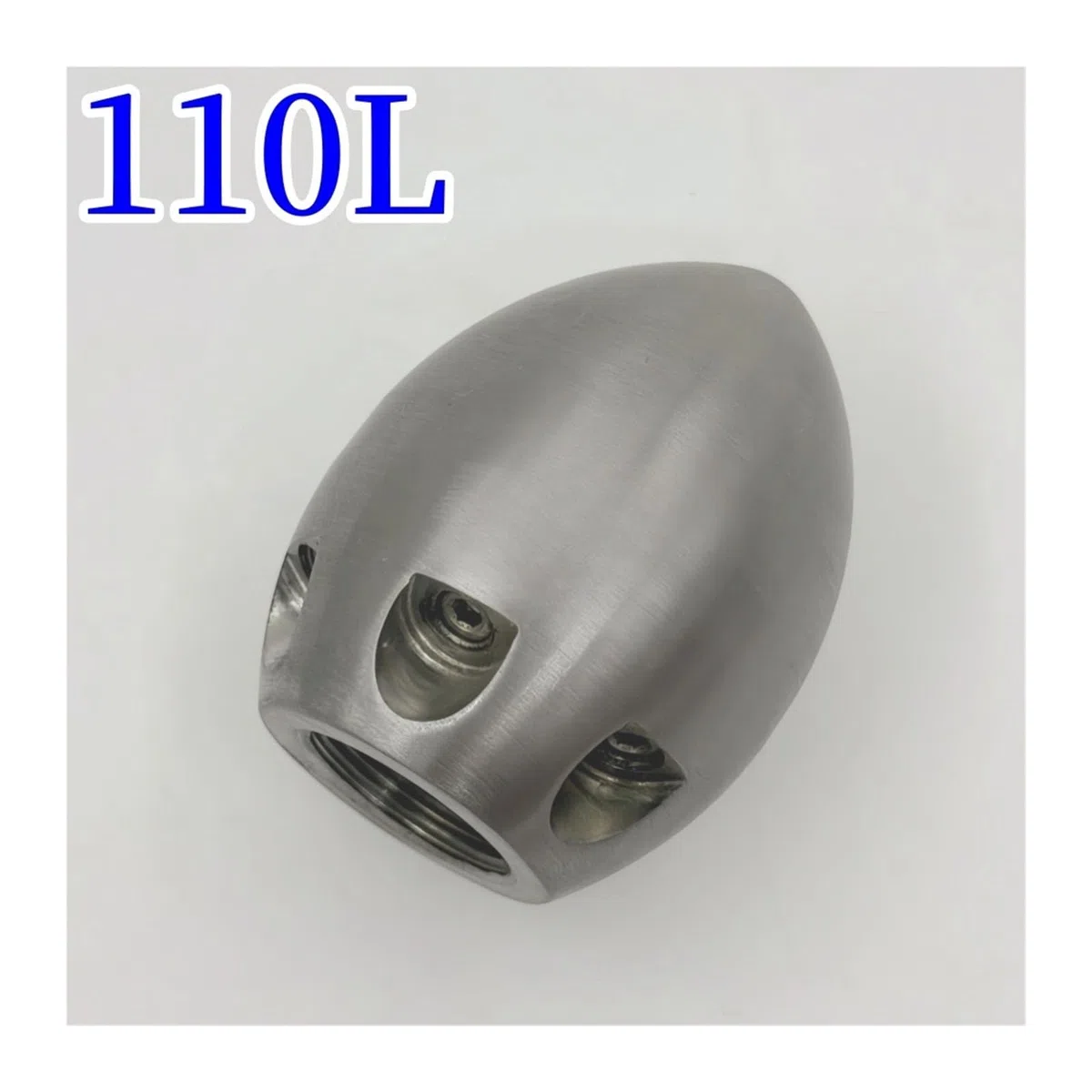 Boquilla de limpieza alcantarilla inox, rosca G1/2, 40-110L | Boquilla para desatasco de tuberías, 1 chorro frontal y 6 chorros traseros(110L)