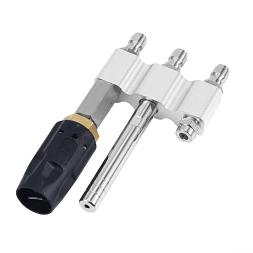 Puntas para hidrolimpiadoras, Boquilla de lavado a presión 3 en 1 acero inoxidable, 0-60 grados for protector escaleras, vehículo techo