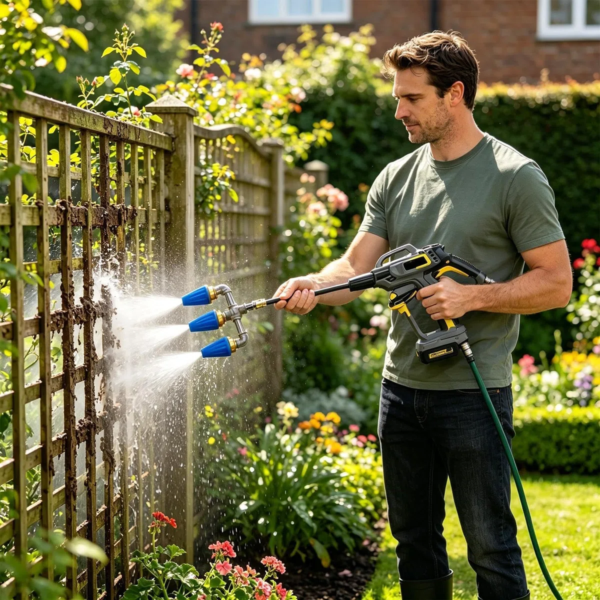 Boquilla Turbo Para Hidrolimpiadora 4000 PSI Resistente Con 360 Grados | Inyector Rotativo Para Limpiadora para Casa Jardín Pavimento Cercas Suelo Paredes Tarima Entrada