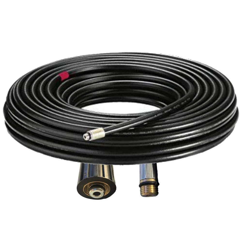 M&M Smartek manguera limpieza tuberías 15 m para Kärcher, 200 bar, bayoneta | Manguera flexible para desatascar tuberías y desagües; comprobar conexión, longitud, boquillas y presión antes de usar.