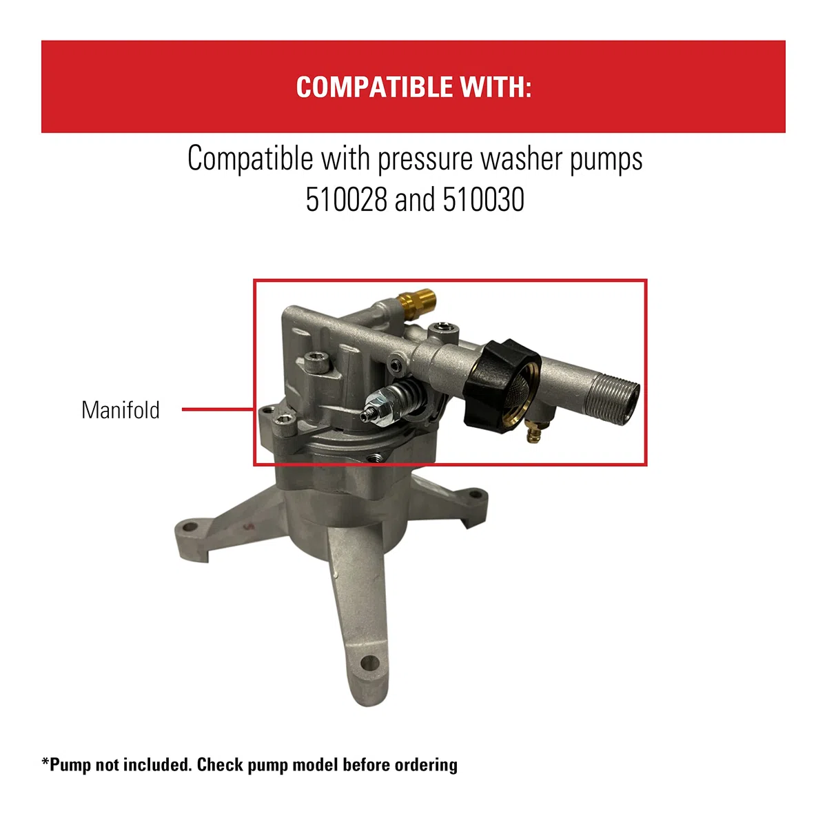 Simpson Cleaning 7113804 - Kit de Repuesto de colector para OEM Technologies 510028 y 510030 Bomba de Lavado a presión axial de Leva, Color Plateado