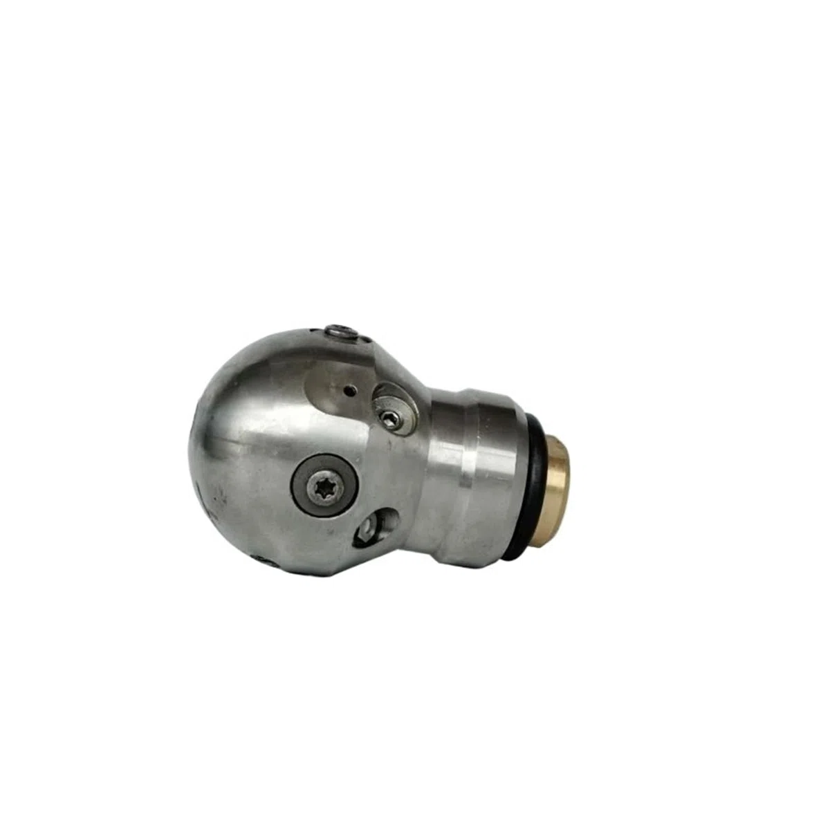 Boquilla bola rotativa de alcantarilla inox, rosca hembra 3/8 | Para limpiar tuberias y alcantarillas, 1 orificio frontal y 2 traseros, para tubos 300-1000mm(3I8 Female 40LPM)