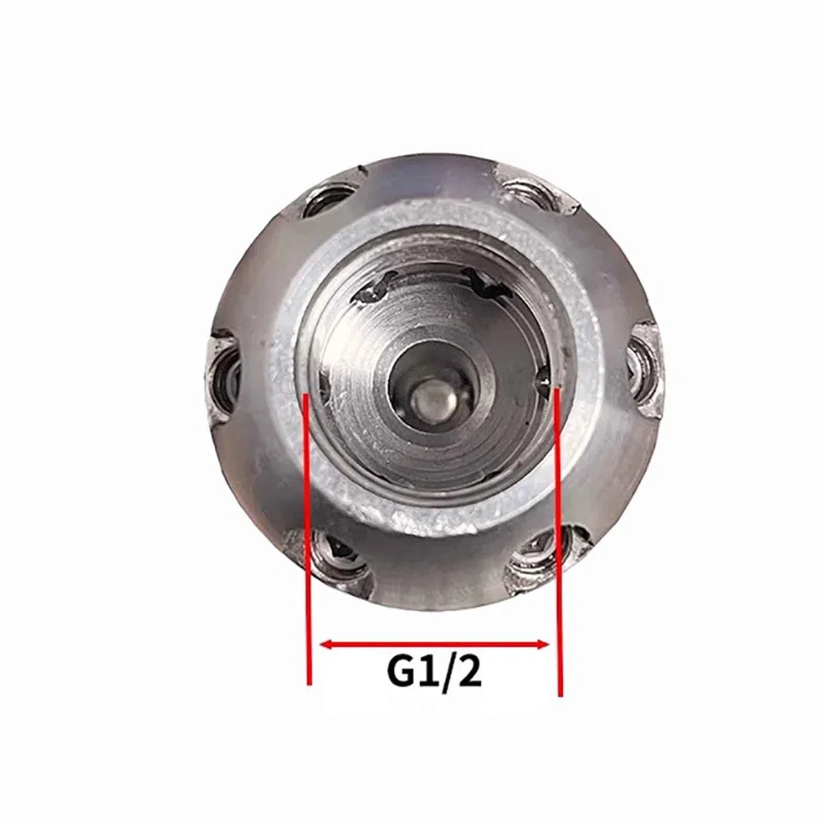 Toplionace Boquilla Giratoria de Alta Presión para Alcantarillado, Pistola de Agua para Limpieza a Alta Presión, Boquilla de Acero Inoxidable para Limpieza de Lodos G1/2 (40L 150KG)
