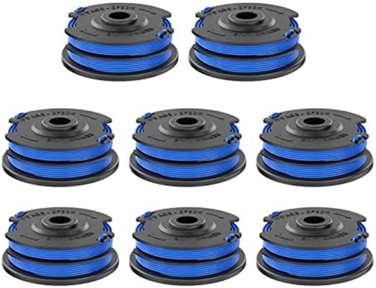 Línea de Carrete de Repuesto de 6 uds, para cortadoras de césped para Greenworks G40LT 8. X 1,65 Mm 40V G40LTK2 G40LTK2x Carrete de cortacésped(Black 8pcs)