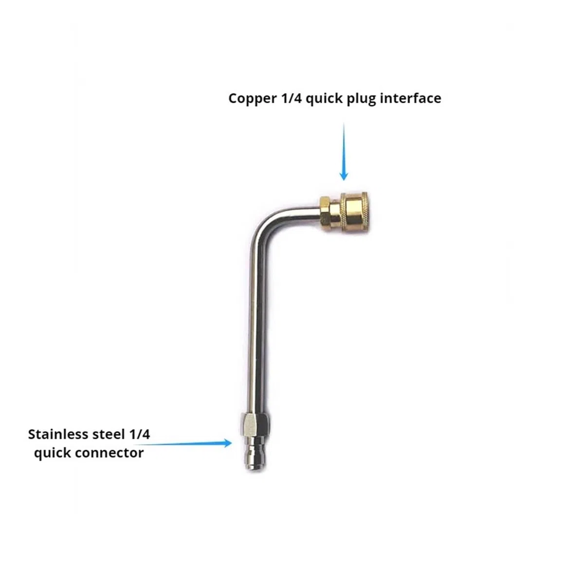 Varita de extensión para lavadora a presión Juego de lanza extensión for hidrolavadora 4000 PSI con conexión rápida 1/4 pulgada for una limpieza eficiente(U shape Long)