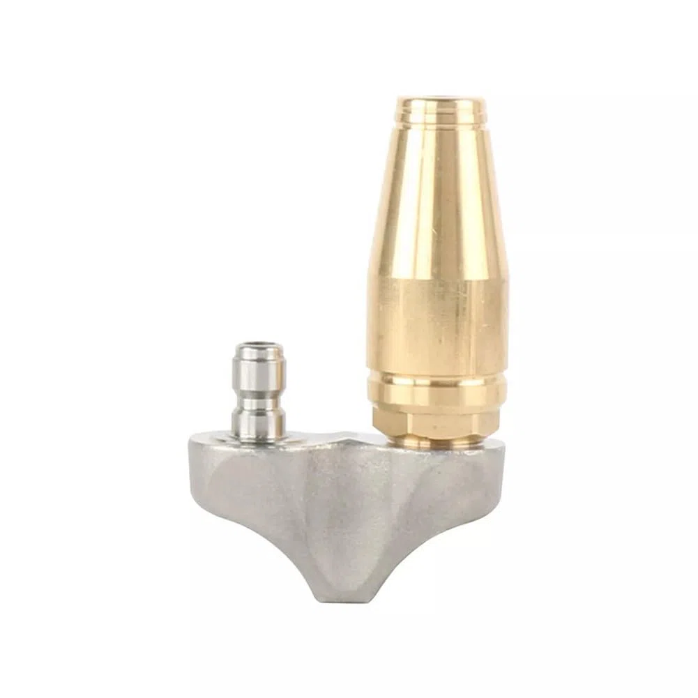 Boquilla de alta presión de acero inoxidable latón hacia atrás Turbo para limpieza de tuberías de 3/8 pulgadas y 1/4 pulgadas conexión hasta 3000 PSI para alcantarillado