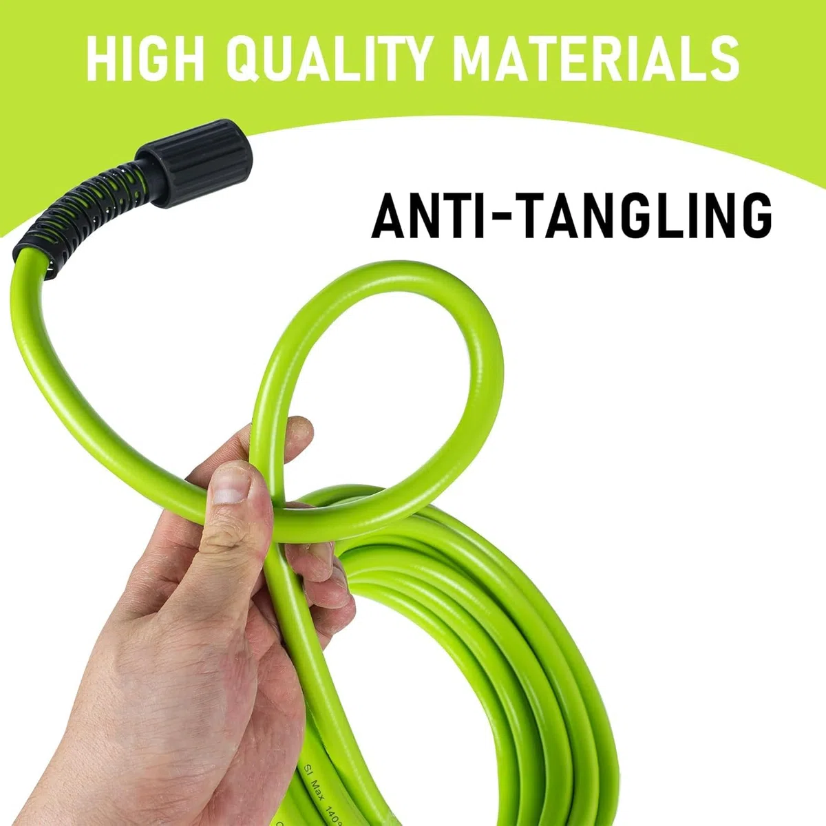 Manguera Hidrolimpiadora,15 m x 0.6 cm, con 5 piezas Conector Rápido,Manguera de Alta Presión con Accesorios M22 de 14 mm, 3600 PSI