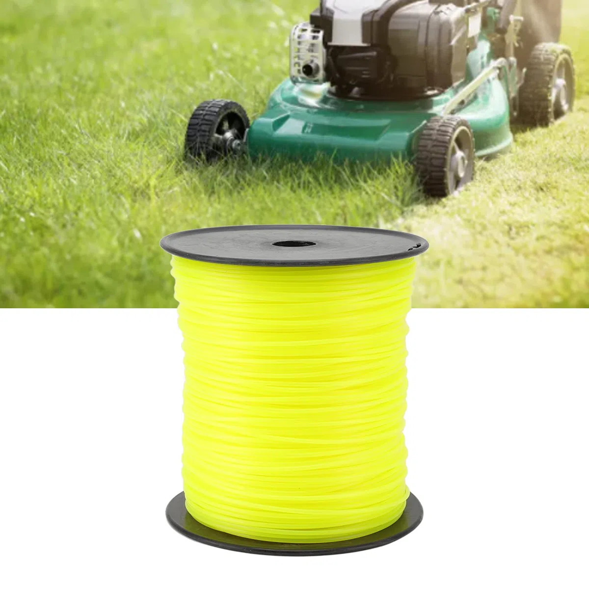 Fdit Hilo de Desbrozadora de Nailon, Cortacésped de 3 Mm, Carrete Redondo, Repuesto de Cuerda para Devorador de Malas Hierbas de Alta Resistencia para Limpieza de Césped de Jardín (300 m/328,08