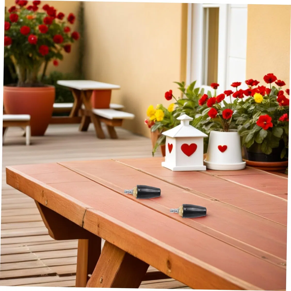 NOLITOY 2 Piezas Boquilla Turbo Rotativa de Aluminio para Limpiadora de Presión con Conexión Rápida Resistente la Intemperie para Limpieza Profunda Jardines y Exteriores