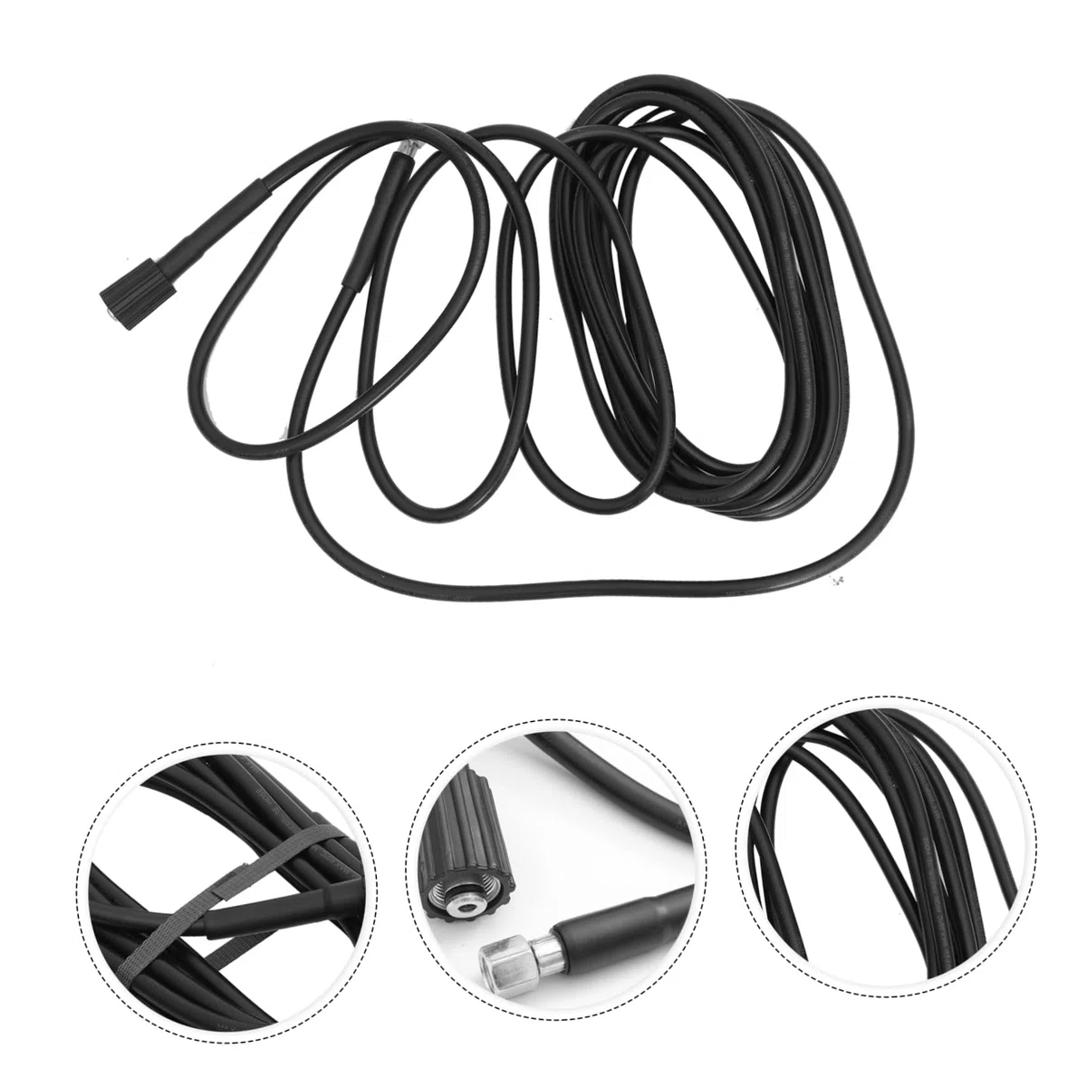 Mikikit Manguera de Extensión para Hidrolimpiadora de Alta Presión Compatible con Metros Diseño Duradero y Flexible para Limpieza Exterior