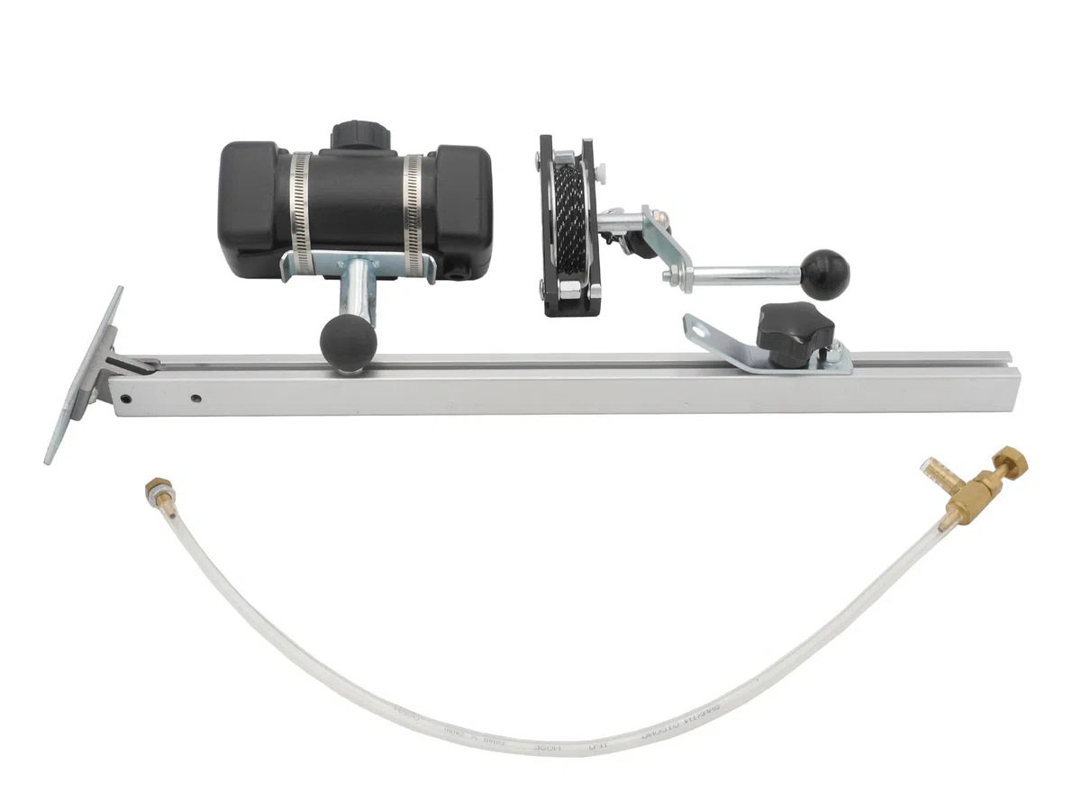 SÄGENSPEZI Depósito de aceite adicional con cabrestante y manguera para motosierra motosierra fresadora móvil aserradero Chainsaw Mill Auxiliary oiler kit