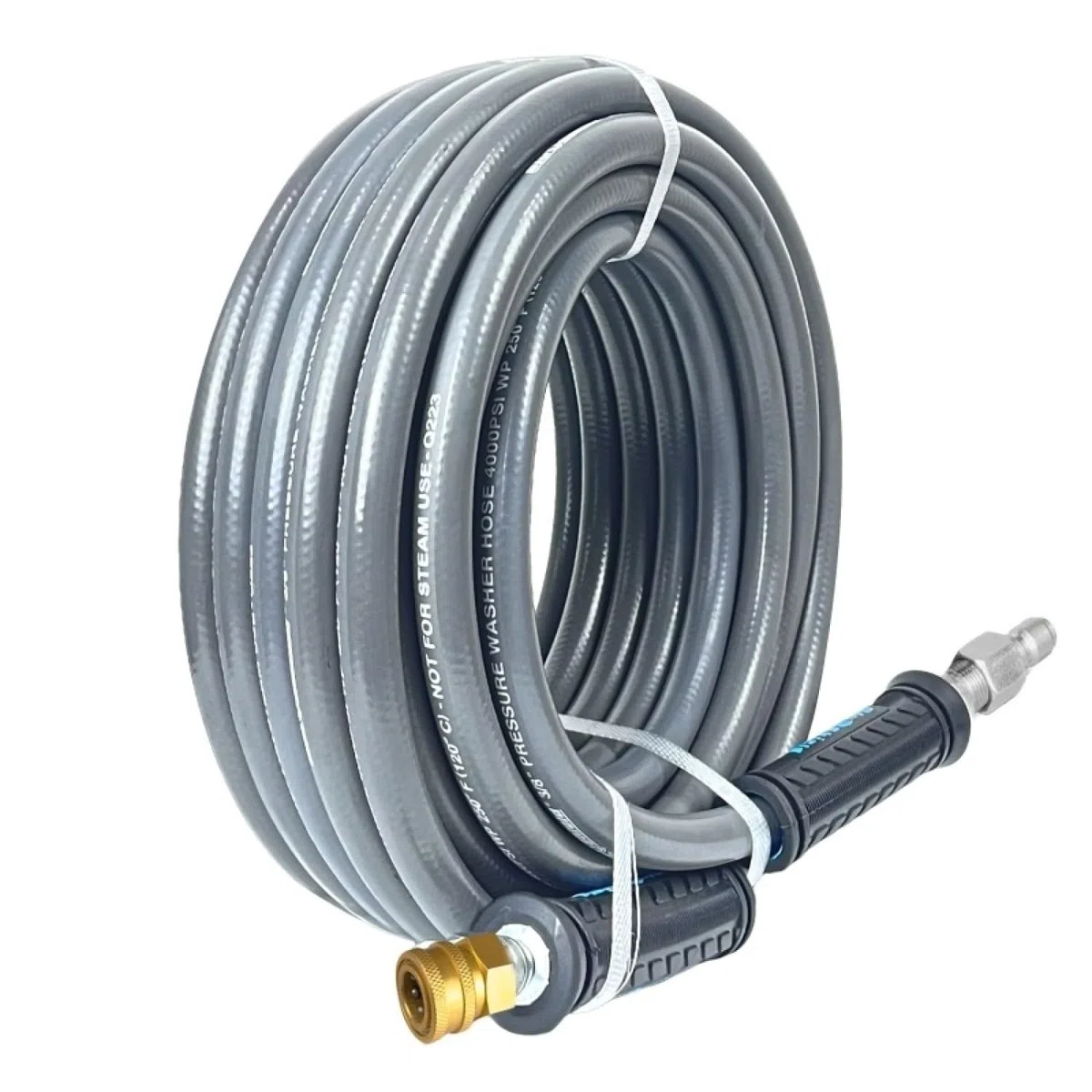 BluShield Manguera de lavado a presión con NPT de 3/8 pulgadas, agua fría y caliente, sin marcas, alambre de acero de alta resistencia, 4000 PSI (enchufe de pareja de 3/8 pulgadas x 100 pies sin