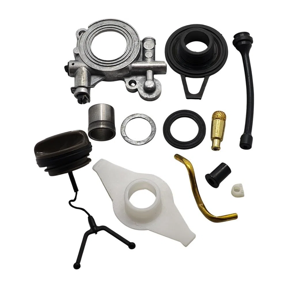Kit Completo de reparación Aceite for Motosierra 372XP, 365, 372, 371 y 362. Tapa, Engranaje helicoidal, Manguito, Sello Goma