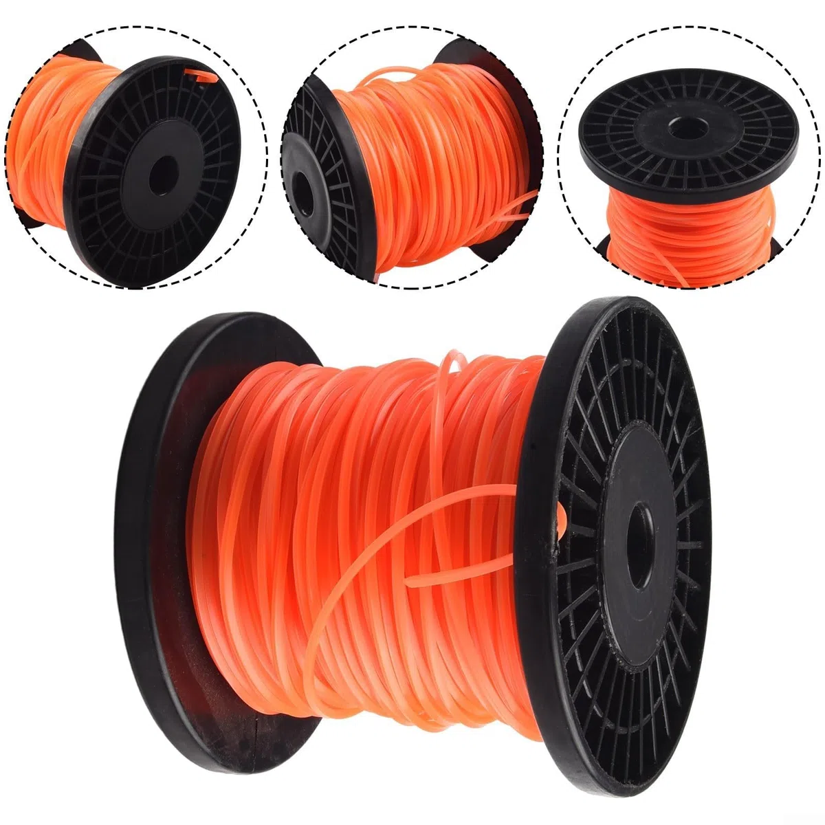 Cable redondo de nailon para desbrozadora de 30 m y 50 m, apto para cortadoras eléctricas de alimentación manual, alambre para tareas de cuidado y extracción (A)