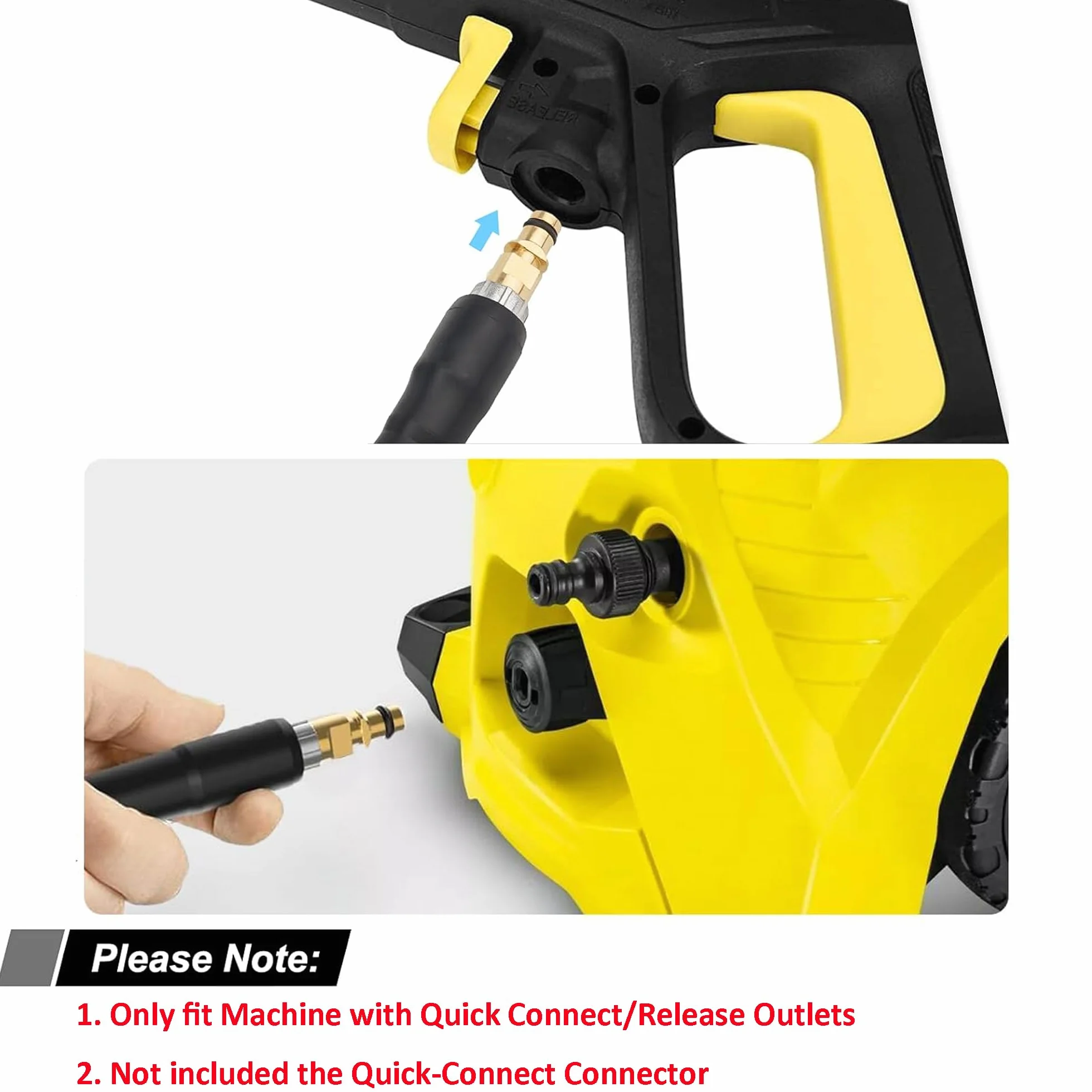 Manguera de repuesto para lavadora de alta presión de 30 m para Karcher K2 K3 K4 K5 K6 K7 Series Kit de limpieza de drenaje de manguera de extensión de conexión rápida azul 180 bar