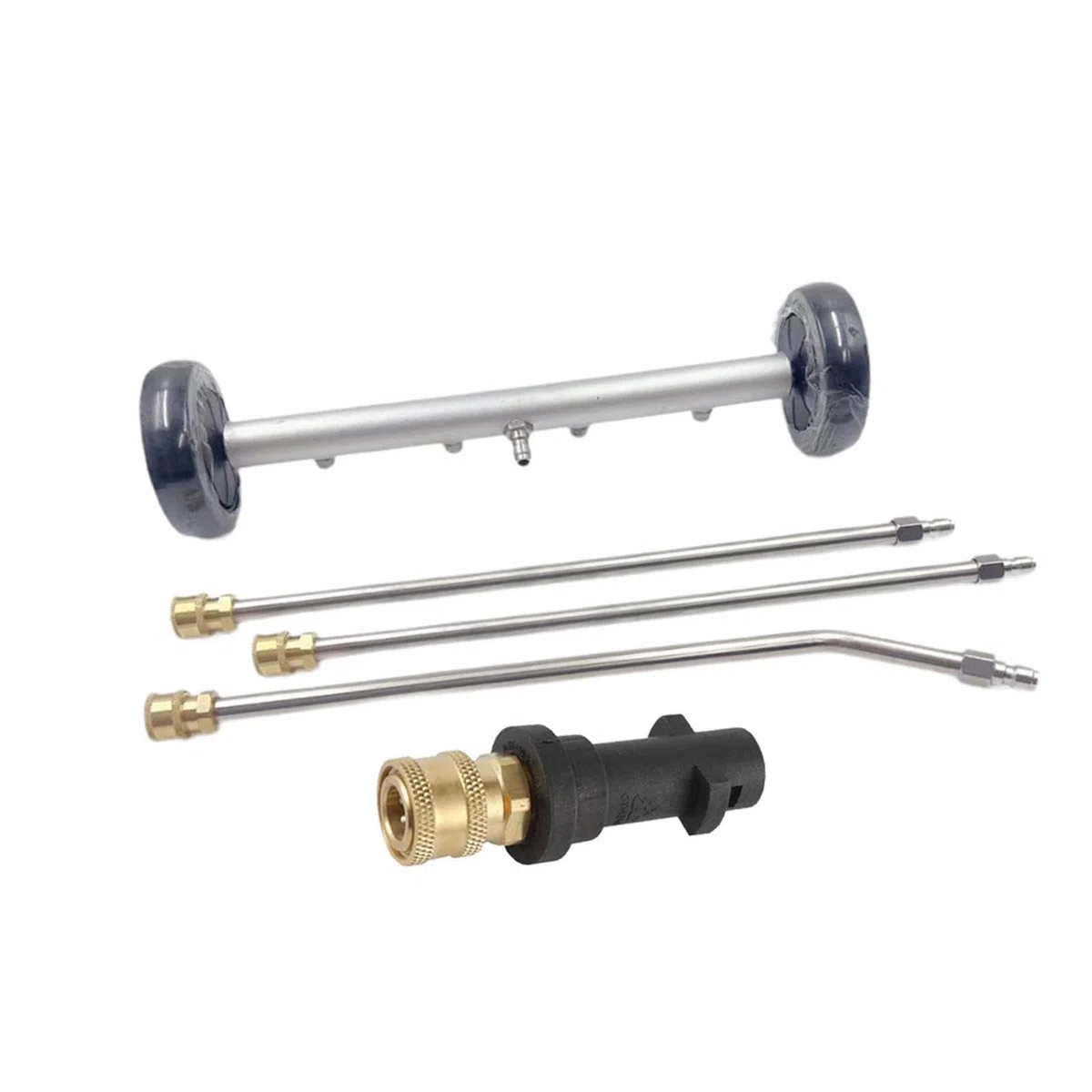 predolo Limpiador de Chasis de Alta Presión con 3 Tubos de Extensión Y Cepillo de Agua para SUV, Negro