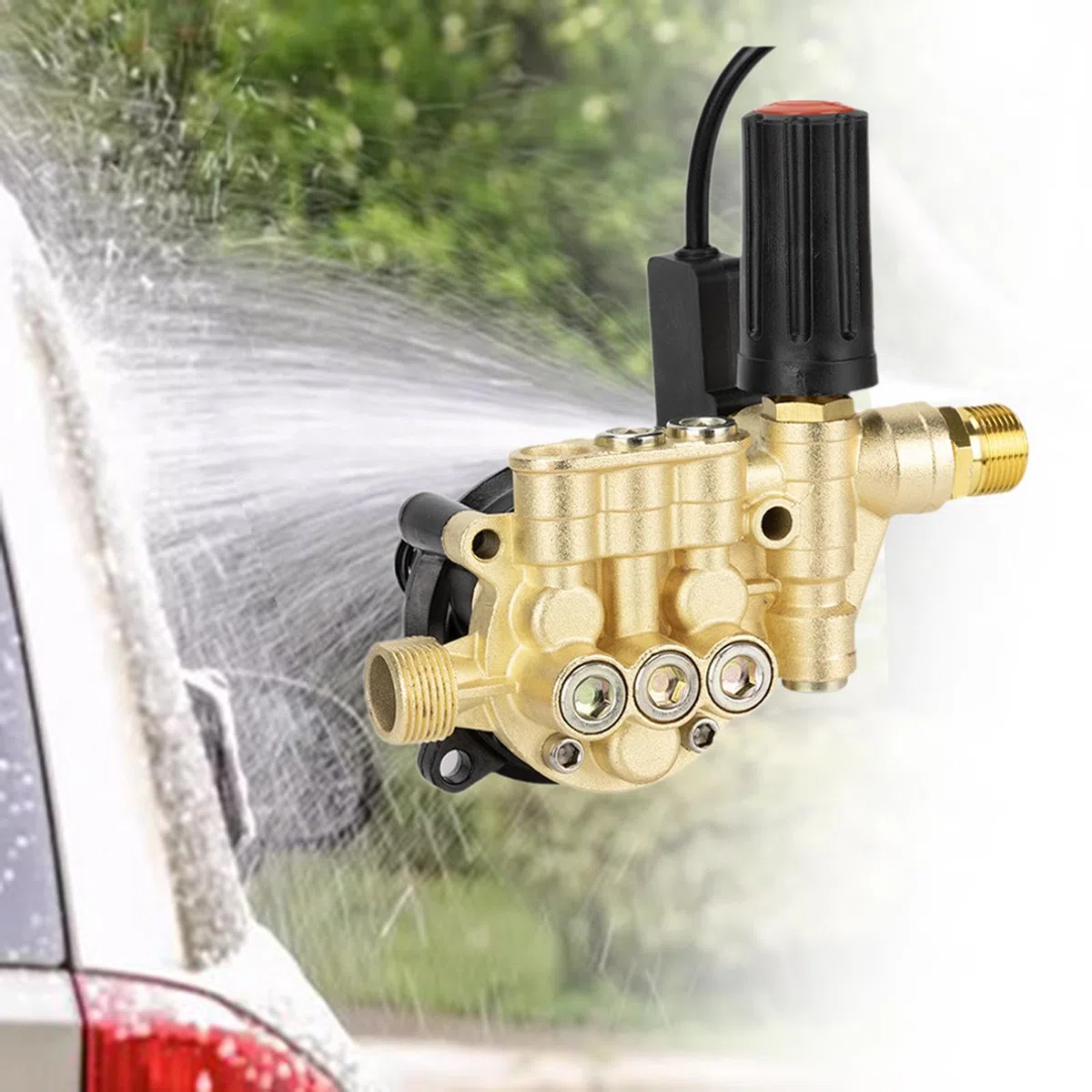 Colcolo Conjunto de Cabezal de Bomba de Lavadora de Automóviles con Hidrolavadora Bomba de Repuesto para Lavadora de Automóviles