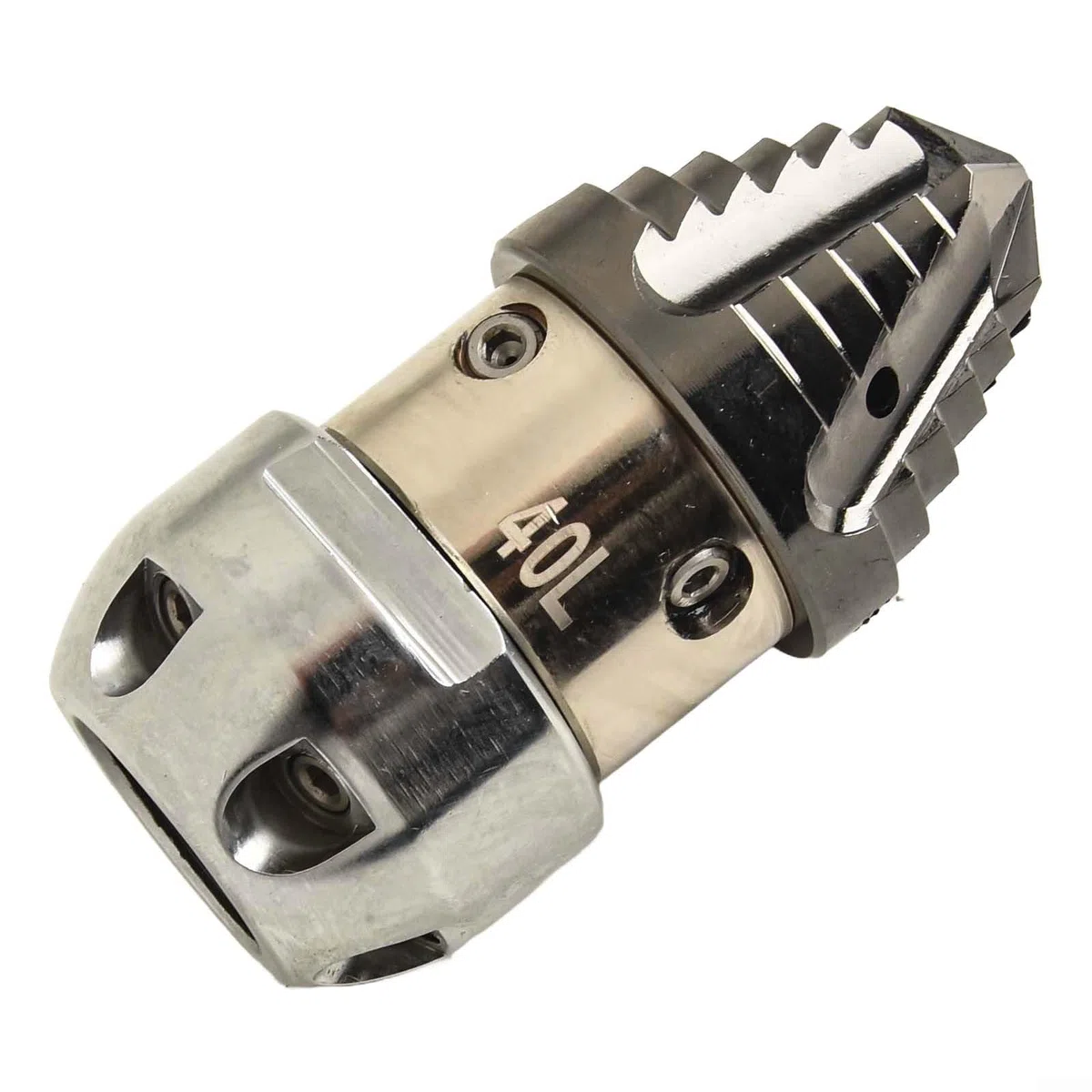 Lavadora de alta presión de boquilla giratoria de 360 grados, descarga de alcantarillado de acero con rosca G1/2, dragado de tubería de pulverización de 40-70L/min (A)